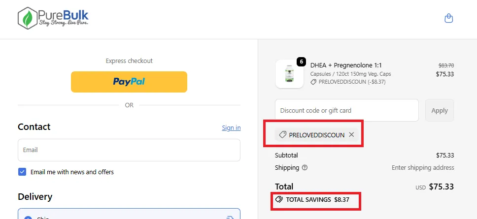 Purebulk 15% off promo code